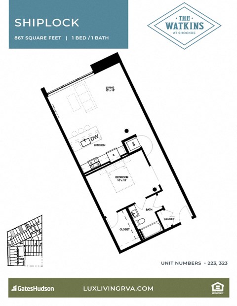 a floor plan of a bedroom apartment